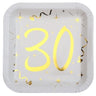 Santex - Assiettes 9Po (10) -  Or 30 Ans - Party Shop