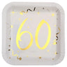 Santex - Assiettes 9Po (10) -  Or 60 Ans - Party Shop