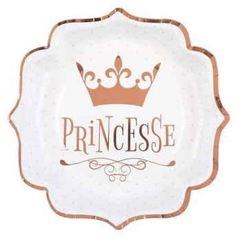 Assiettes 9Po (10) -  Princesse Rose - Party Shop
