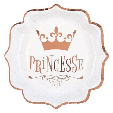 Santex - Assiettes 9Po (10) -  Princesse Rose gold - Party Shop
