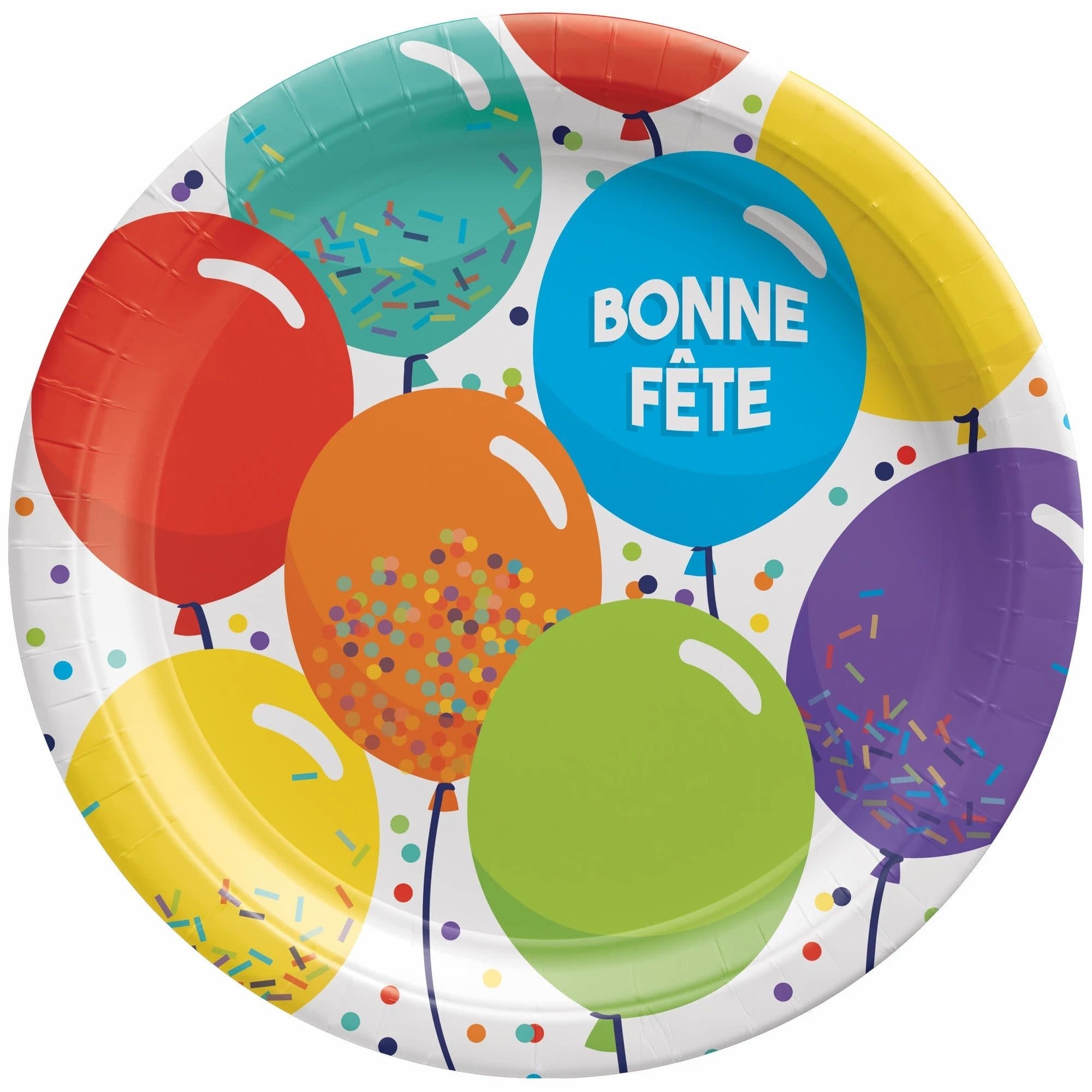 Assiettes 9Po (8) - Ballons Bonne FêteParty Shop