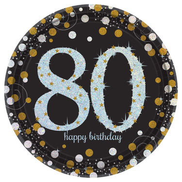 Amscan - Assiettes 9Po (8) - Célébration 80 - Party Shop