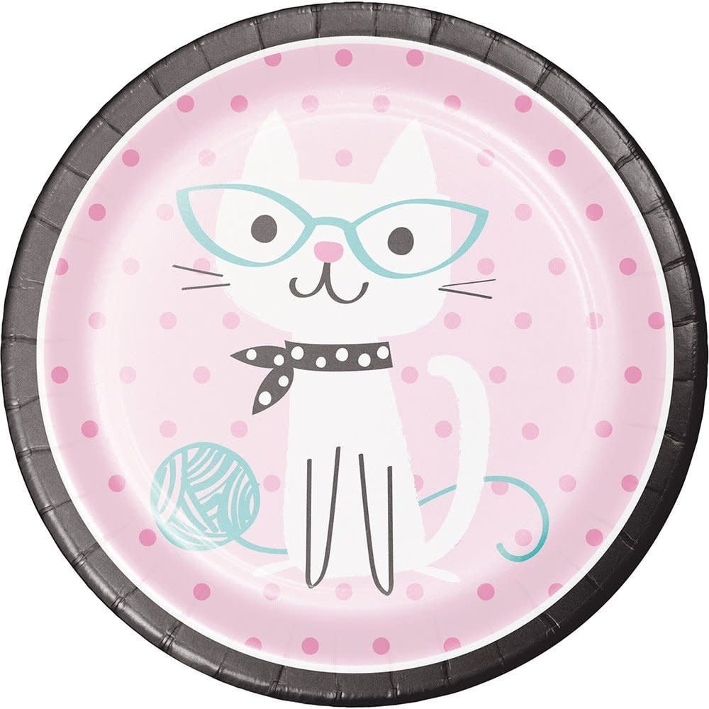 Assiettes 9Po (8) - Chaton Mignon - Party Shop