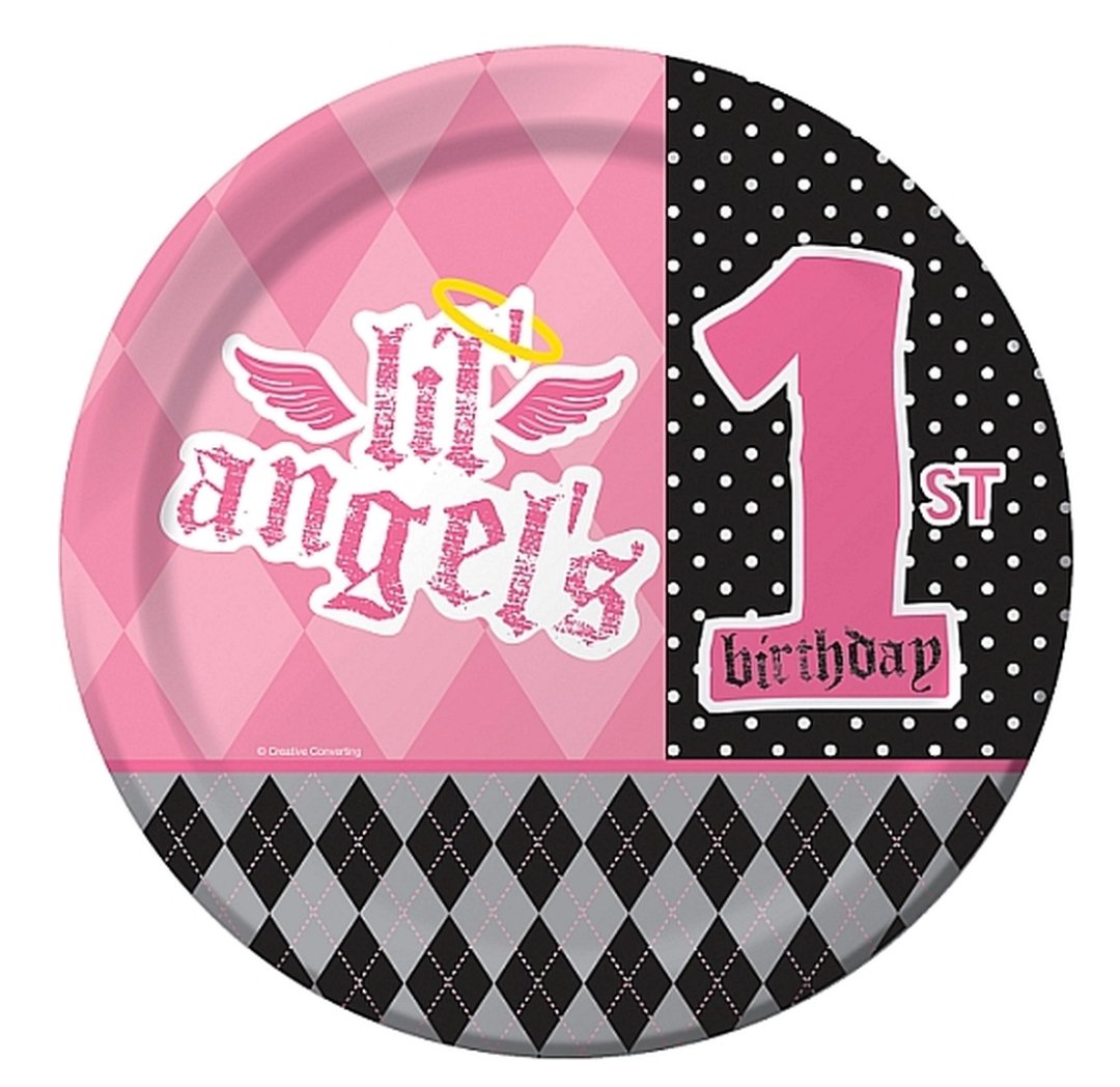 Assiettes 9Po (8) - Lil' Angel Party Shop