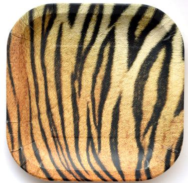 HAVERCAMP - Assiettes 9Po (8) - Mixe 8 (Tigre-Leopard-Giraffe- Zebre) - Party Shop