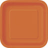 Unique - Assiettes Carré 7Po (16) - Orange - Party Shop
