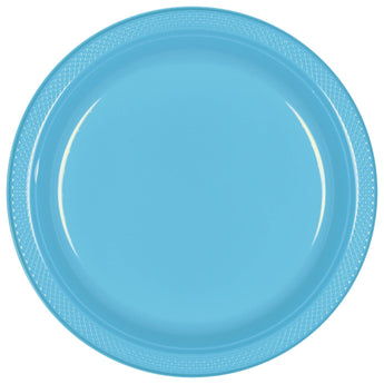 Assiettes De Plastique 7Po (20) - Bleu Caraibe Party Shop