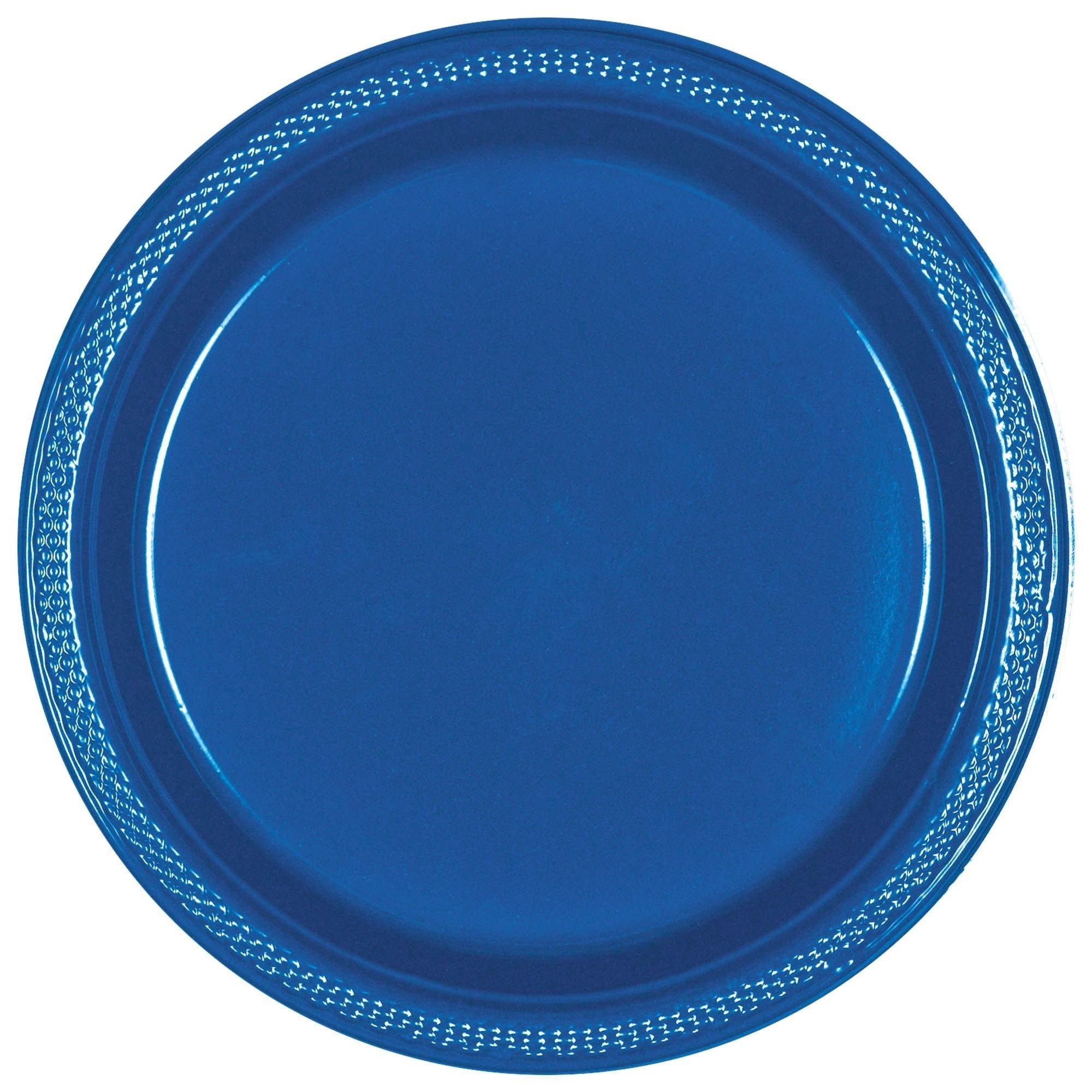 Assiettes De Plastique 7Po (20) - Bleu Royal Party Shop