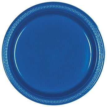 Assiettes De Plastique 7Po (20) - Bleu Royal Party Shop