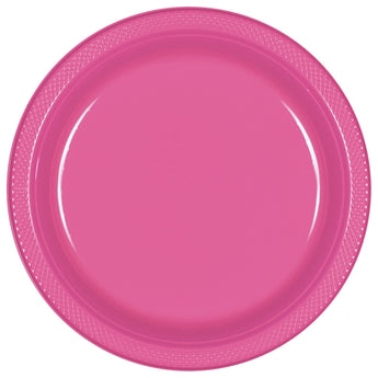 Assiettes De Plastique 7Po (20) - Rose EclatantParty Shop