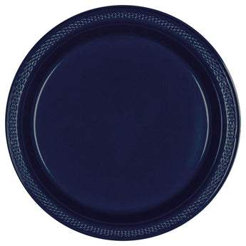 Assiettes De Plastique 9Po (20) - Bleu Navy Party Shop