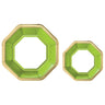Amscan - Assiettes En Carton (10X 10.5Po 10X 7.5Po) - Kiwi Or - Party Shop