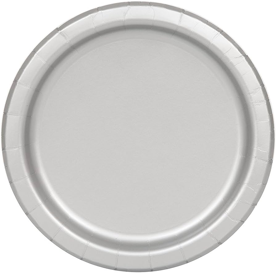 Assiettes En Carton 7" (16) - Argent Party Shop