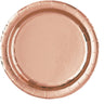 Unique - Assiettes En Carton 7po (8) - Rose Gold - Party Shop