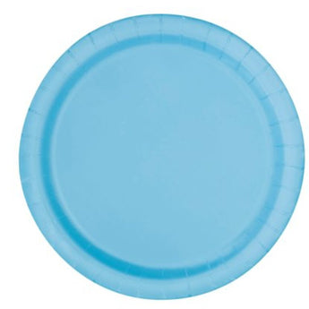 Assiettes En Carton 7Po (16Ct) - Bleu Poudre Party Shop