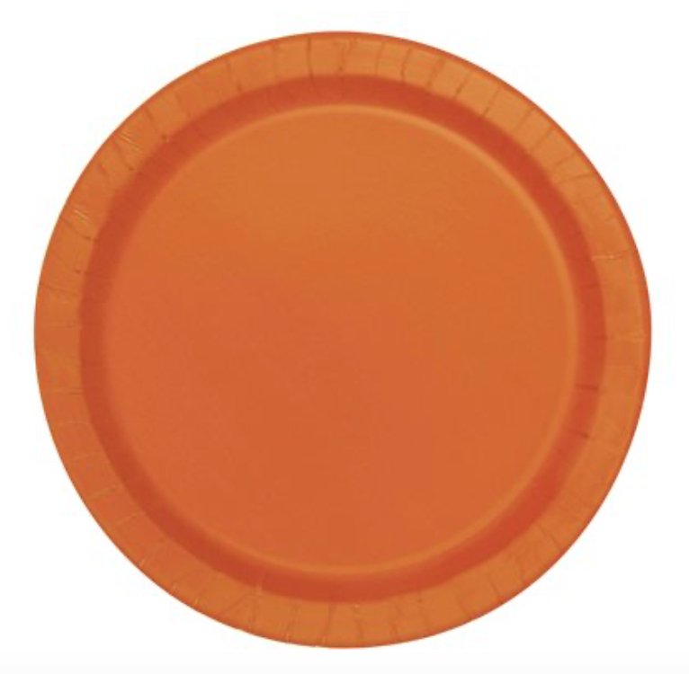 Assiettes En Carton 7Po (16Ct) Orange Party Shop