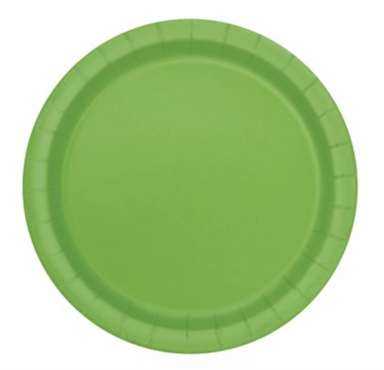 Assiettes En Carton 7Po (16Ct) Vert Lime Party Shop