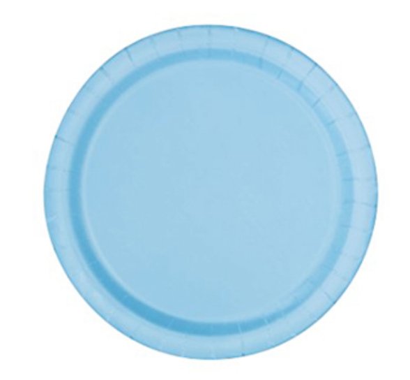 Assiettes En Carton 9'' (16Ct) Bleu Poudre Party Shop