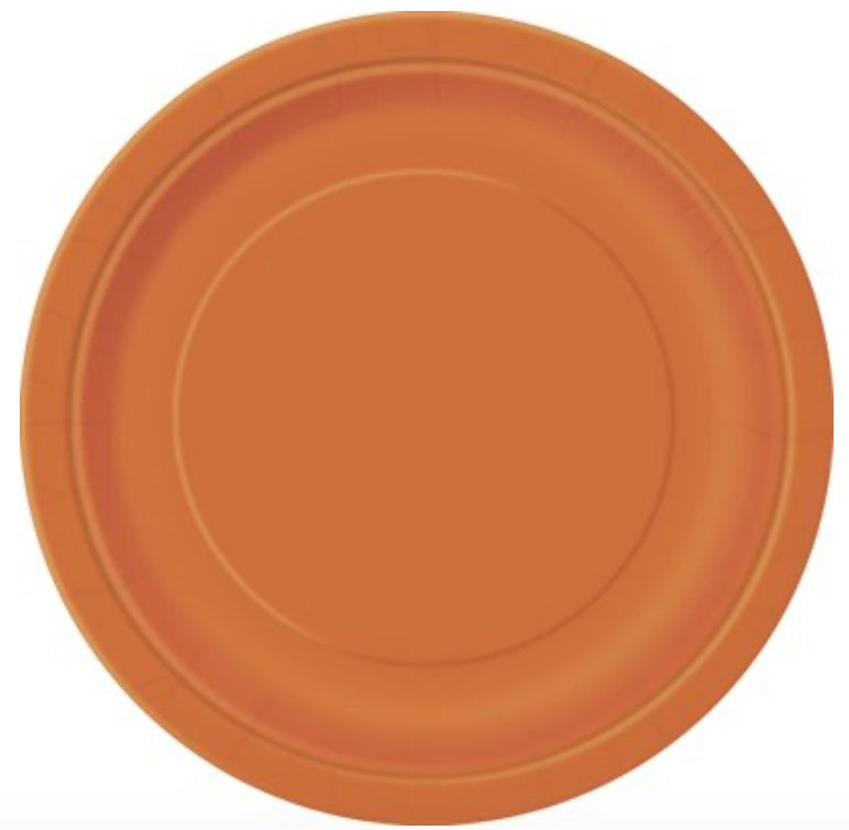 Assiettes En Carton 9'' (16Ct) Orange Party Shop