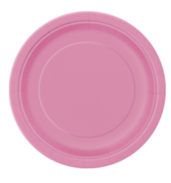 Assiettes En Carton 9'' (16Ct) Rose Chaud Party Shop