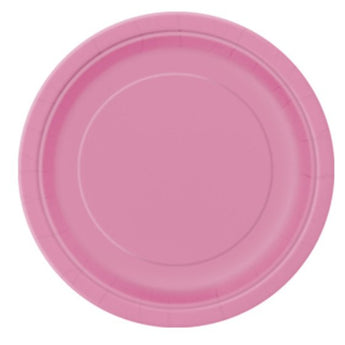 Assiettes En Carton 9'' (16Ct) Rose Chaud Party Shop