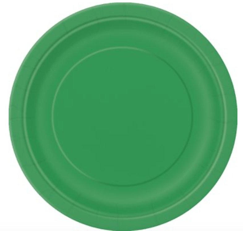 Assiettes En Carton 9'' (16Ct) Vert Émeraude Party Shop