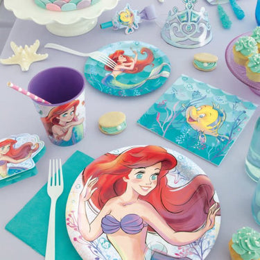 Unique - Assiette En Carton 9Po (8) -  La Petite Sirene Ariel Disney - Party Shop