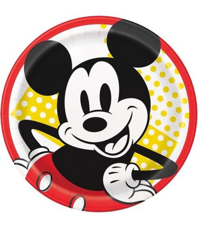 Assiettes En Carton 9Po (8) - Mickey Mouse - Party Shop