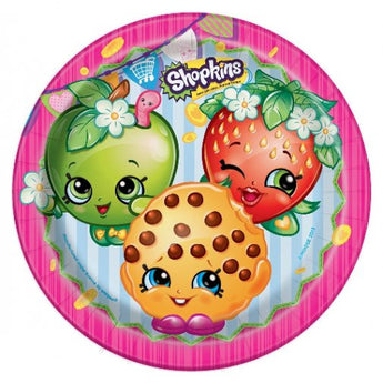 Assiettes En Carton 9Po (8) - Shopkins Party Shop