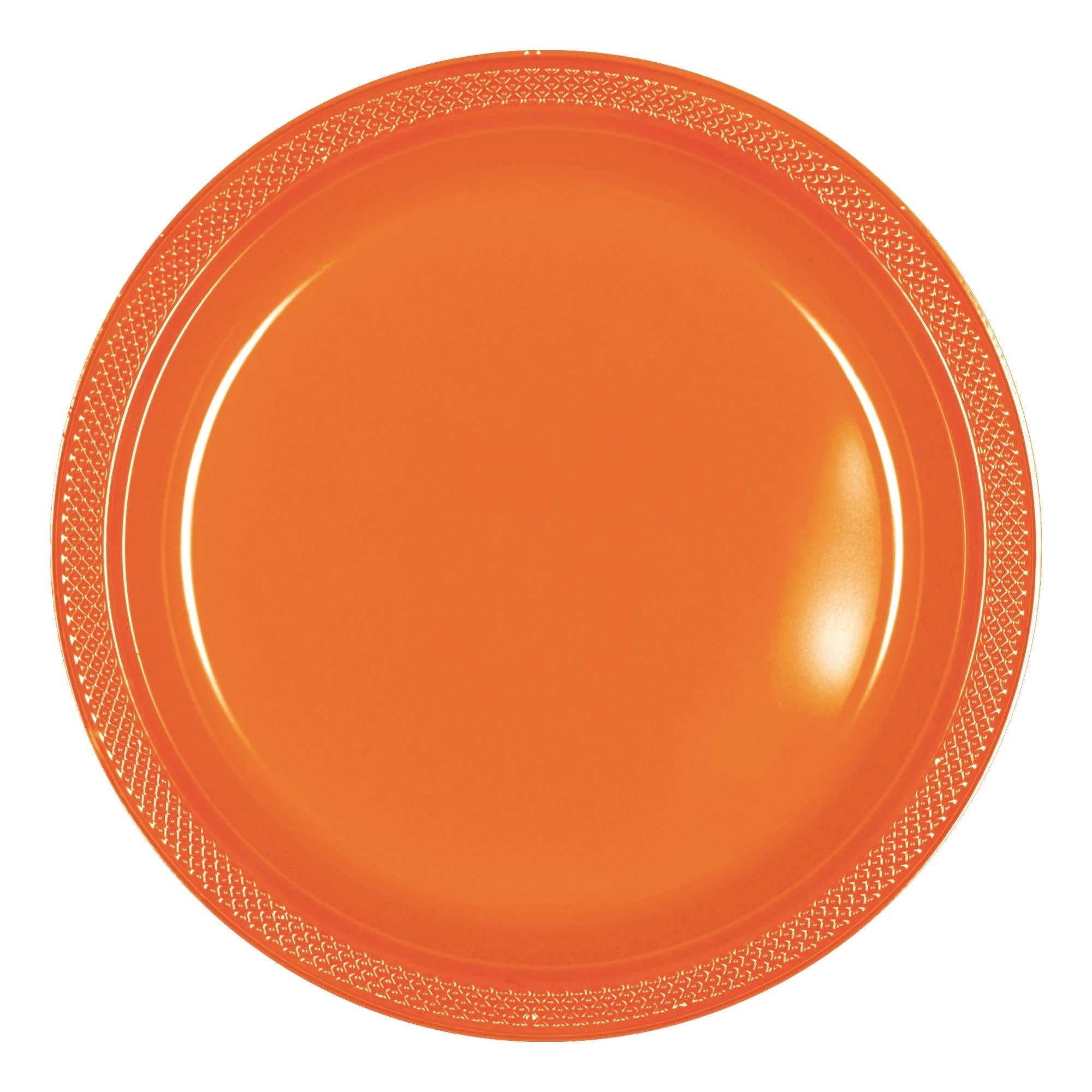 Assiettes En Plastique 7Po (20) - Orange Party Shop