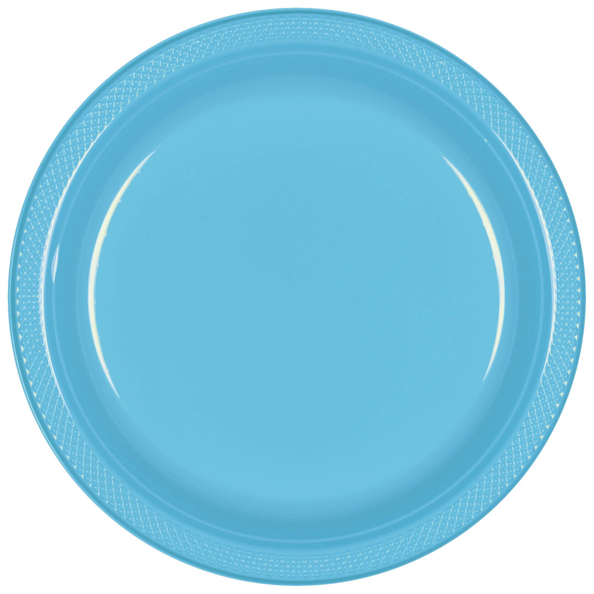 Assiettes En Plastique 9Po (20) - Bleu Caraibe Party Shop