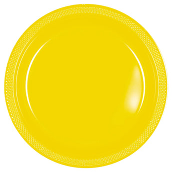 Assiettes En Plastique 9Po (20) - Jaune Ensoleille Party Shop