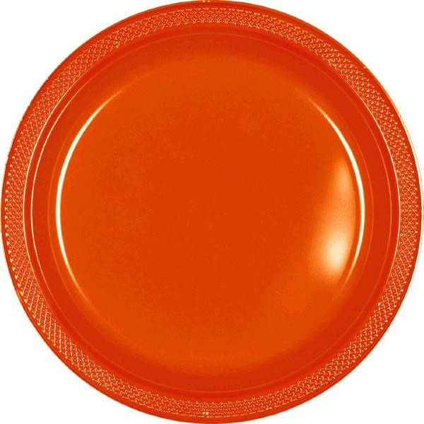 Assiettes En Plastique 9Po (20Pc) - Pelure D'Orange Party Shop