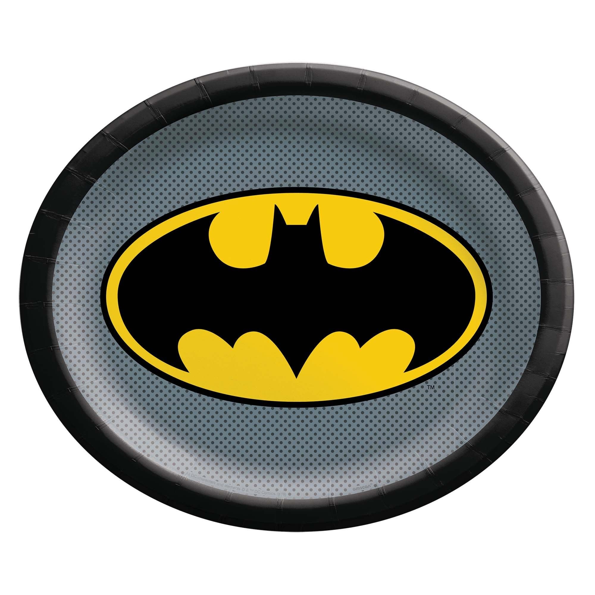 Assiettes Ovale 12" X 10" (8) - BatmanParty Shop
