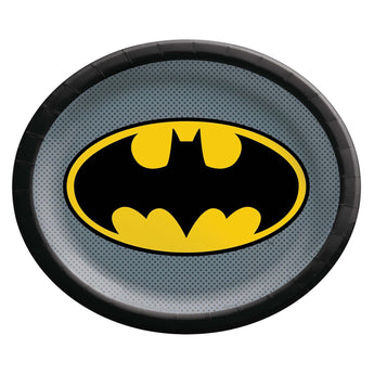 Assiettes Ovale 12" X 10" (8) - Batman Party Shop