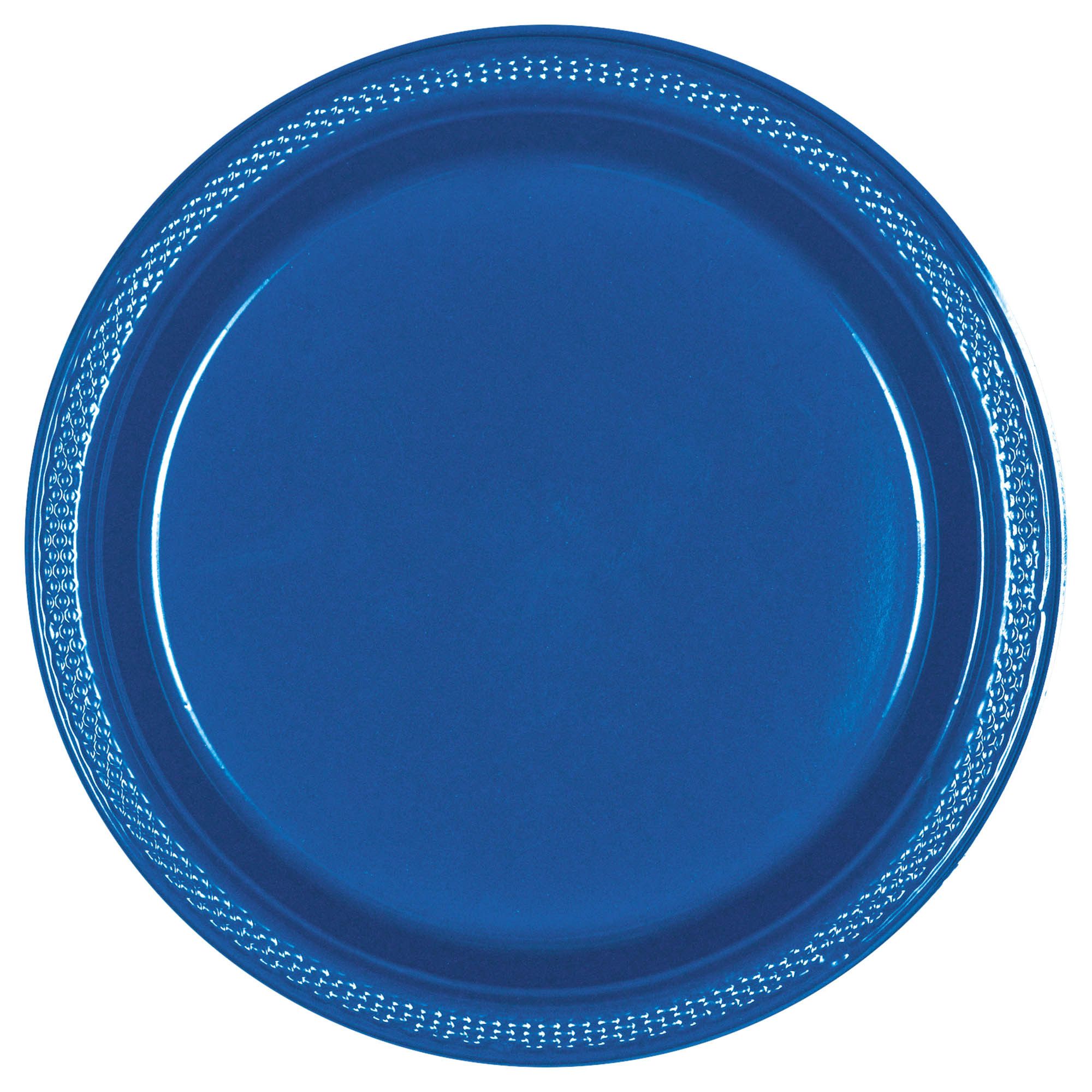 Assiettes Plastique(20) 10 1/4 - Bleu Royal Party Shop