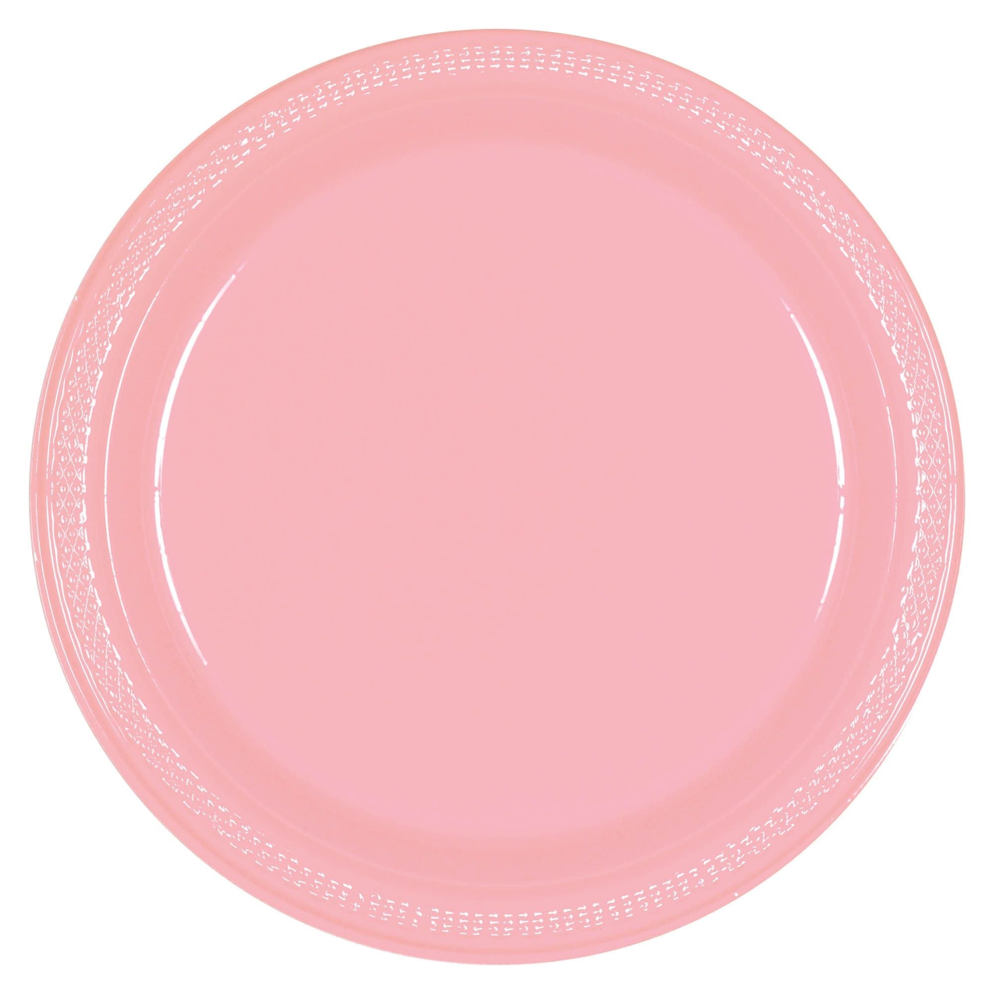 Assiettes Plastique(20) 10 1/4 - Nouveau Rose Party Shop