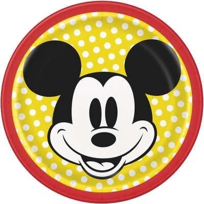 Assiettes Rondes 7Po (8) - Mickey MouseParty Shop