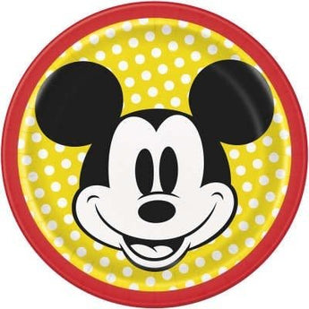 Assiettes Rondes 7Po (8) - Mickey Mouse - Party Shop