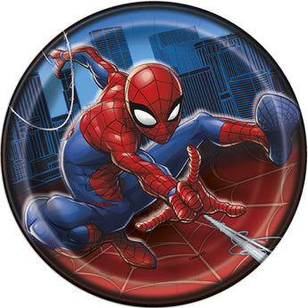 Assiettes Rondes 7Po (8) - Spider - Man Party Shop