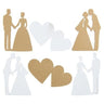 Santex - Assortiment Just Married Métallisé Blanc - Party Shop