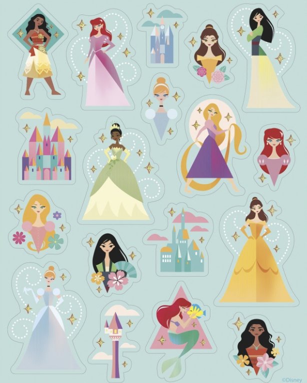 Autocollants (4 Feuilles) - Princesse DisneyParty Shop