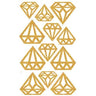 SKD PARTY - Autocollants Brillant - Diamants Or - Party Shop