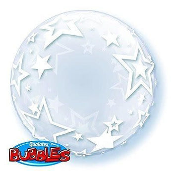 Ballon 24Po Déco Bubbles Étoiles - Party Shop