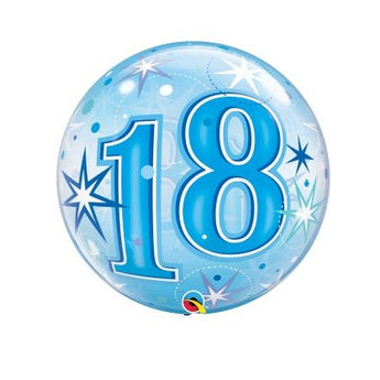 Ballon Bubble - 18 Ans Bleu - Party Shop