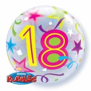 Ballon Bubble - 18 Ans Coloré - Party Shop