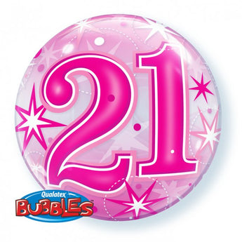 Ballon Bubble - 21 Ans Rose - Party Shop