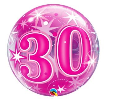 Ballon Bubble - 30 Ans Rose Party Shop