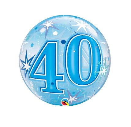 Ballon Bubble - 40 Ans BleuParty Shop