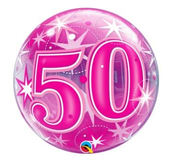 Ballon Bubble - 50 Ans Rose Party Shop